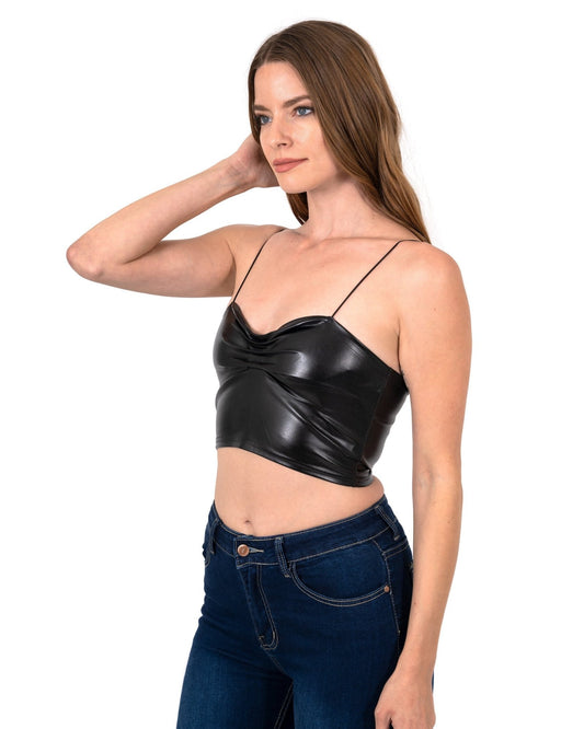 Florian Vegan Leather Bralette - Premium  from Savoy Active - Just $18.70! Shop now at ZLA