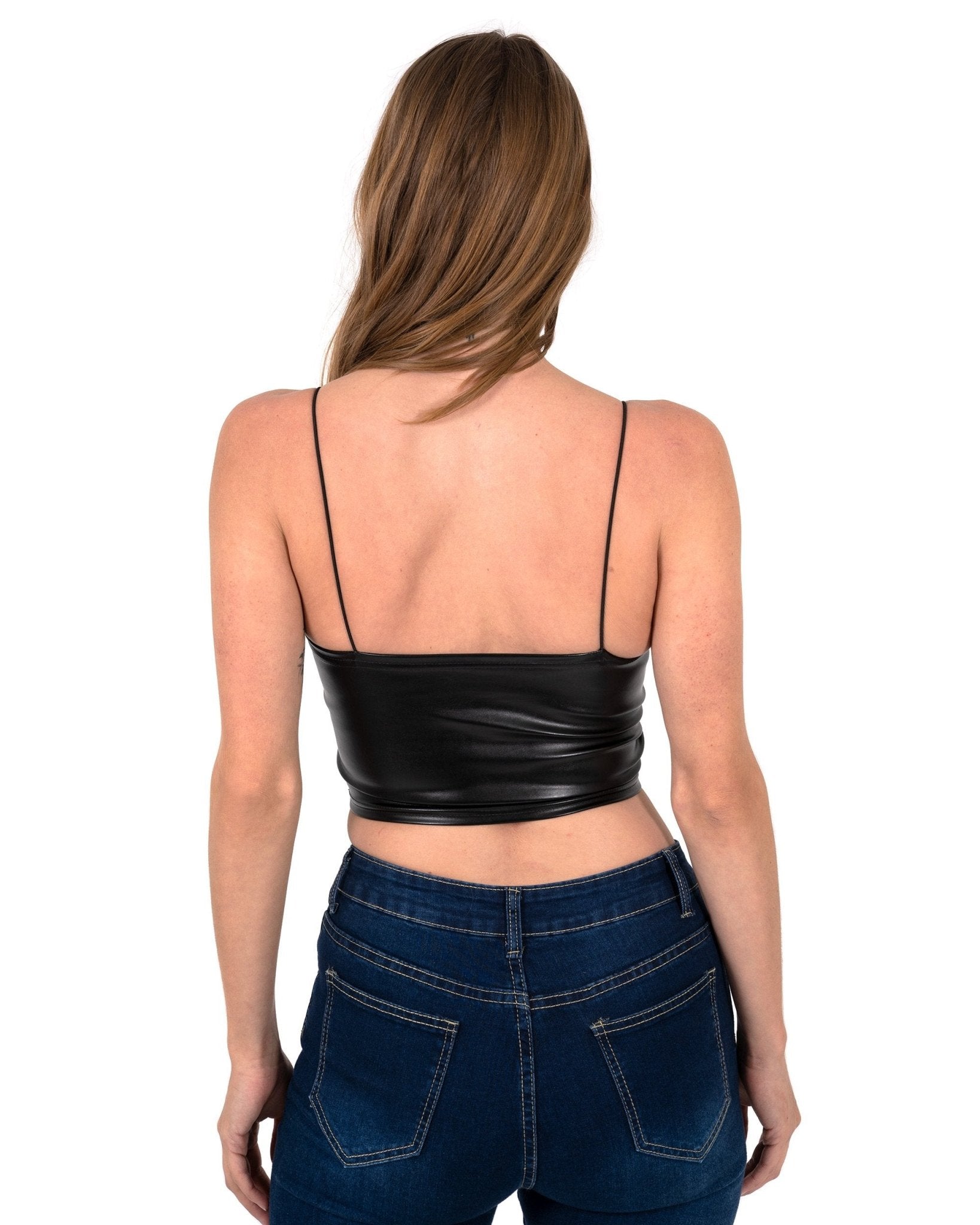 Florian Vegan Leather Bralette - Premium  from Savoy Active - Just $18.70! Shop now at ZLA
