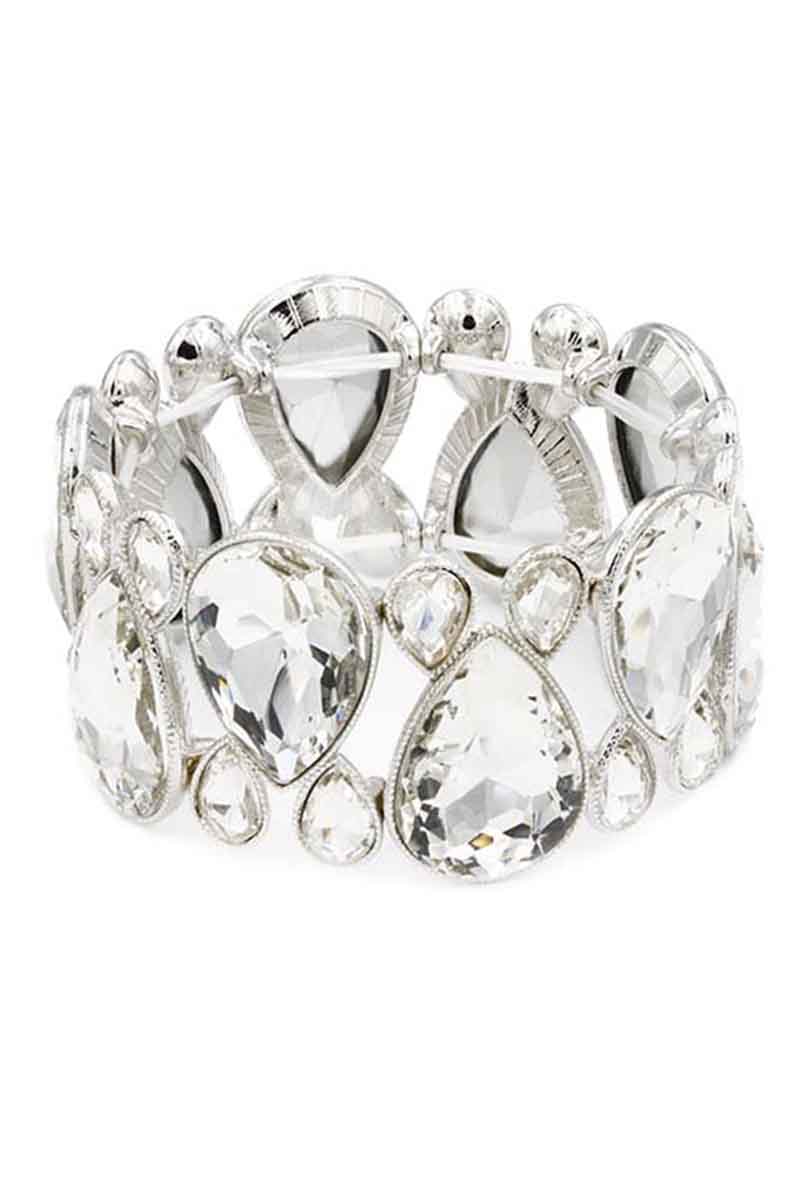 Gem Crystal Stone Stretch Bracelet - ZLA
