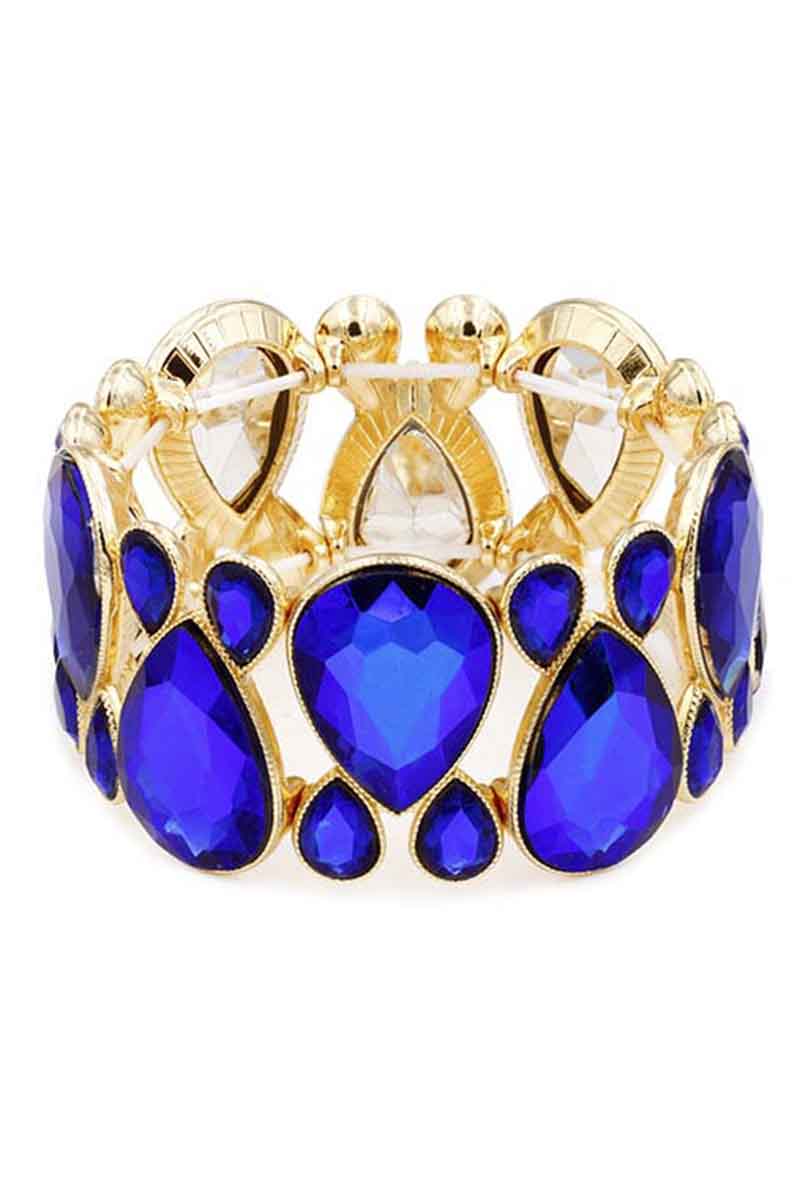Gem Crystal Stone Stretch Bracelet - ZLA