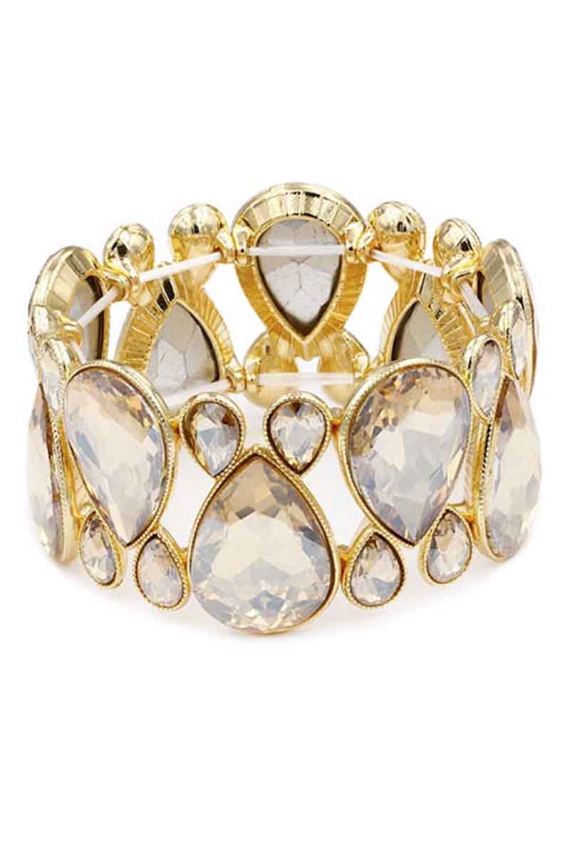 Gem Crystal Stone Stretch Bracelet - ZLA