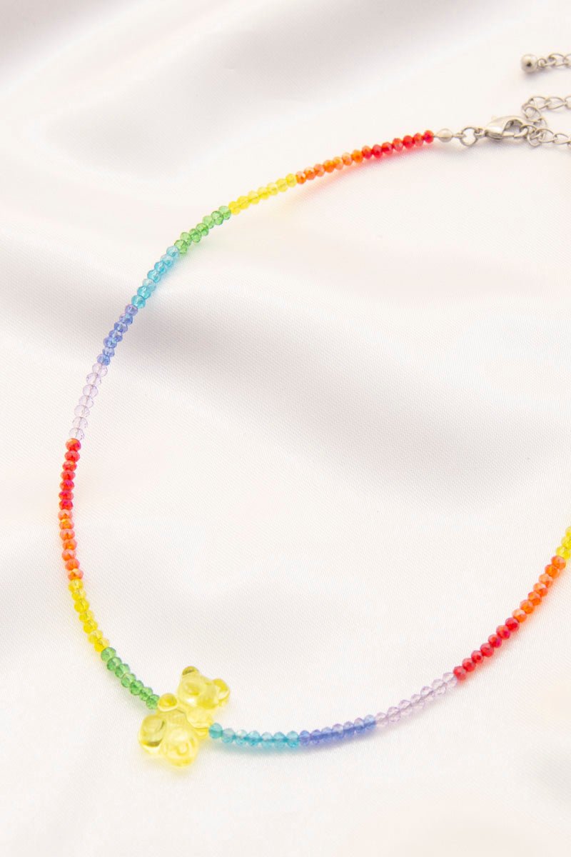 Gummy Bear Charm Beaded Necklace - ZLA