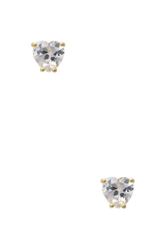 Heart 8mm Crystal Stud Earring - ZLA