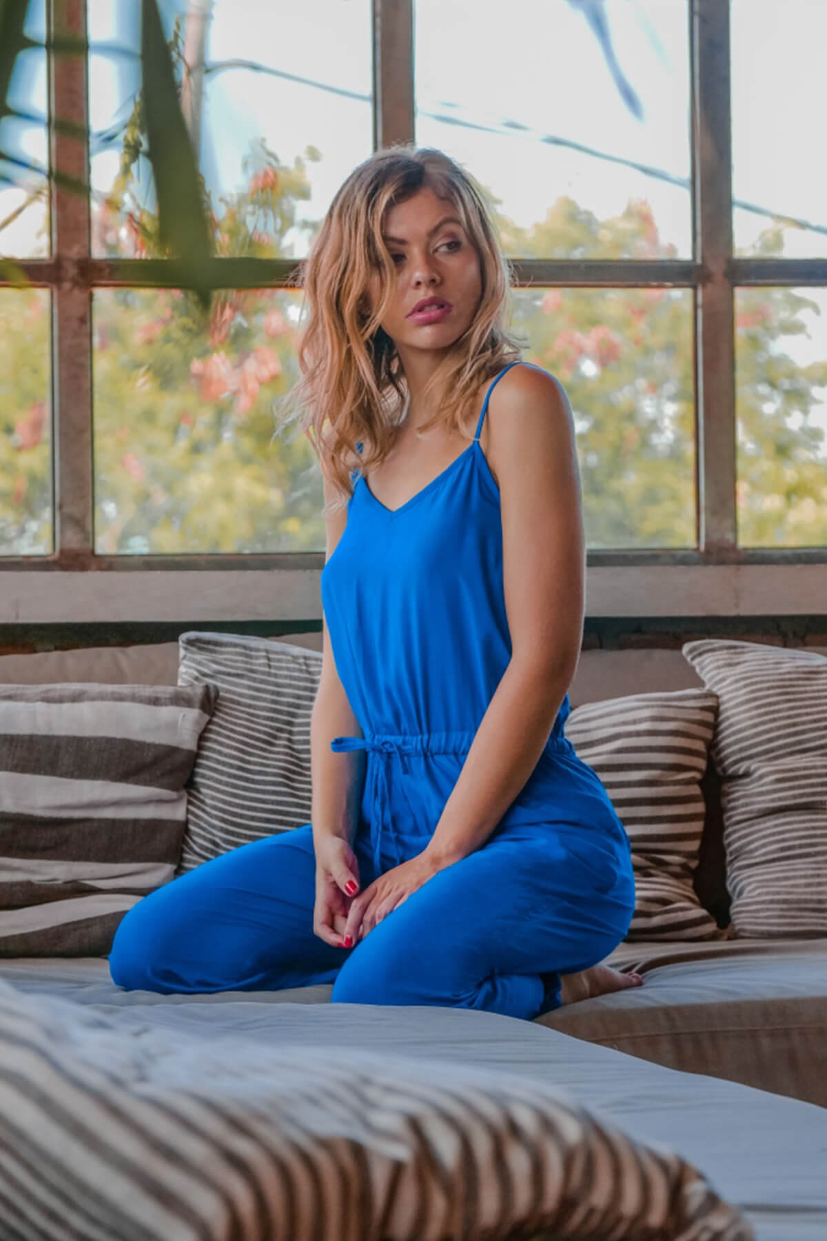 Juliette Jumpsuit | Blue - Premium  from Poème Clothing - Just $84.68! Shop now at ZLA