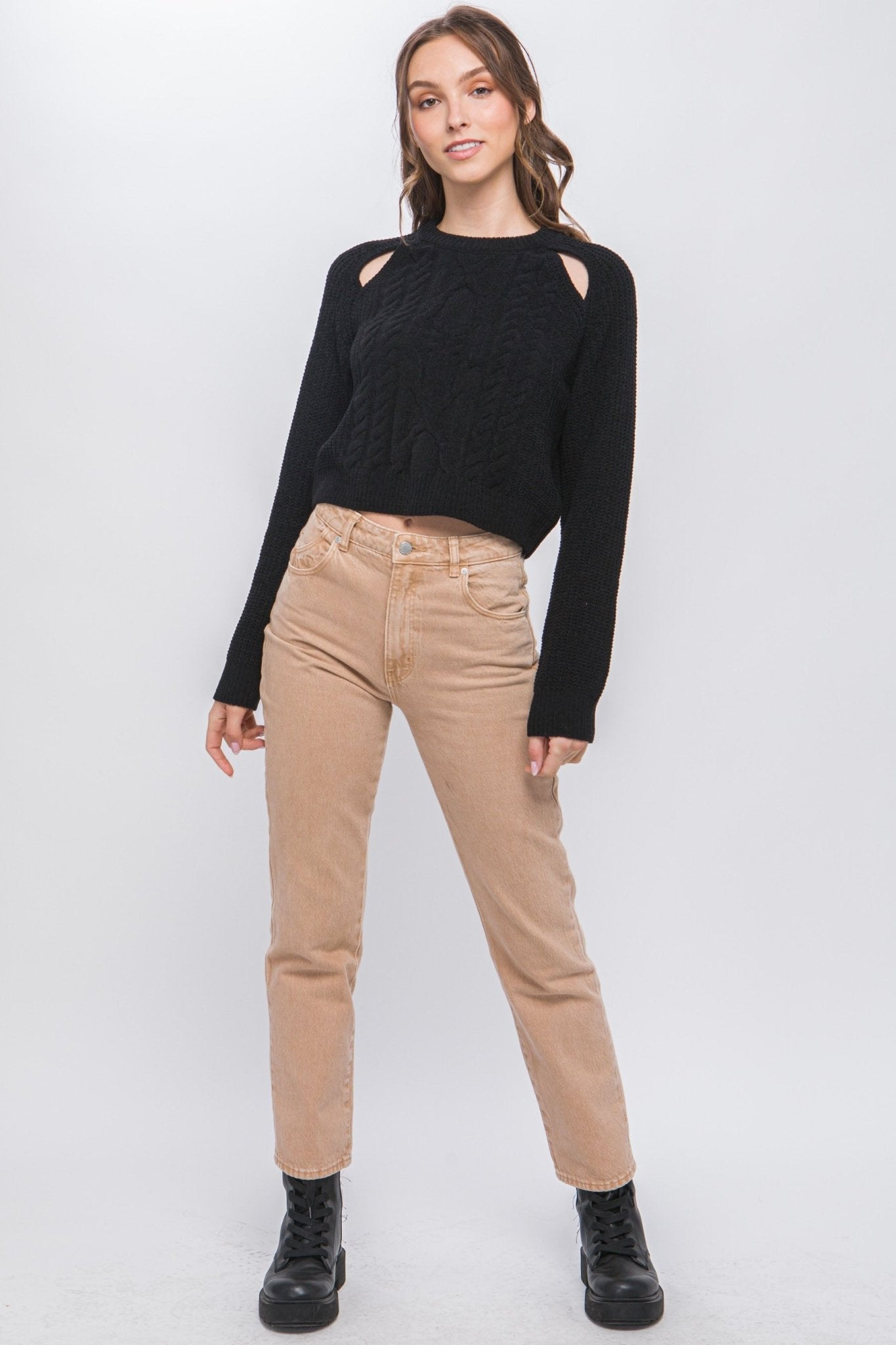 Knit Pullover Sweater With Cold Shoulder Detail - Premium  from ZLA - Just $21! Shop now at ZLA