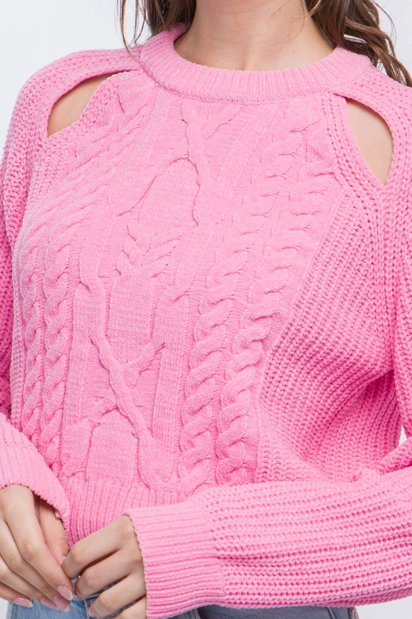 Knit Pullover Sweater With Cold Shoulder Detail - Premium  from ZLA - Just $21! Shop now at ZLA