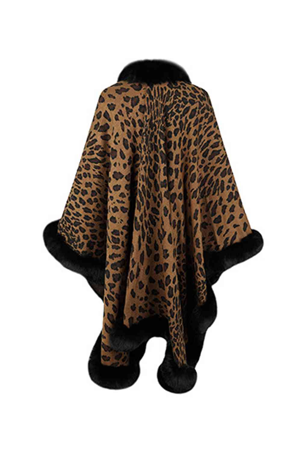 Leopard Open Front Poncho - Premium  from Trendsi - Just $61! Shop now at ZLA