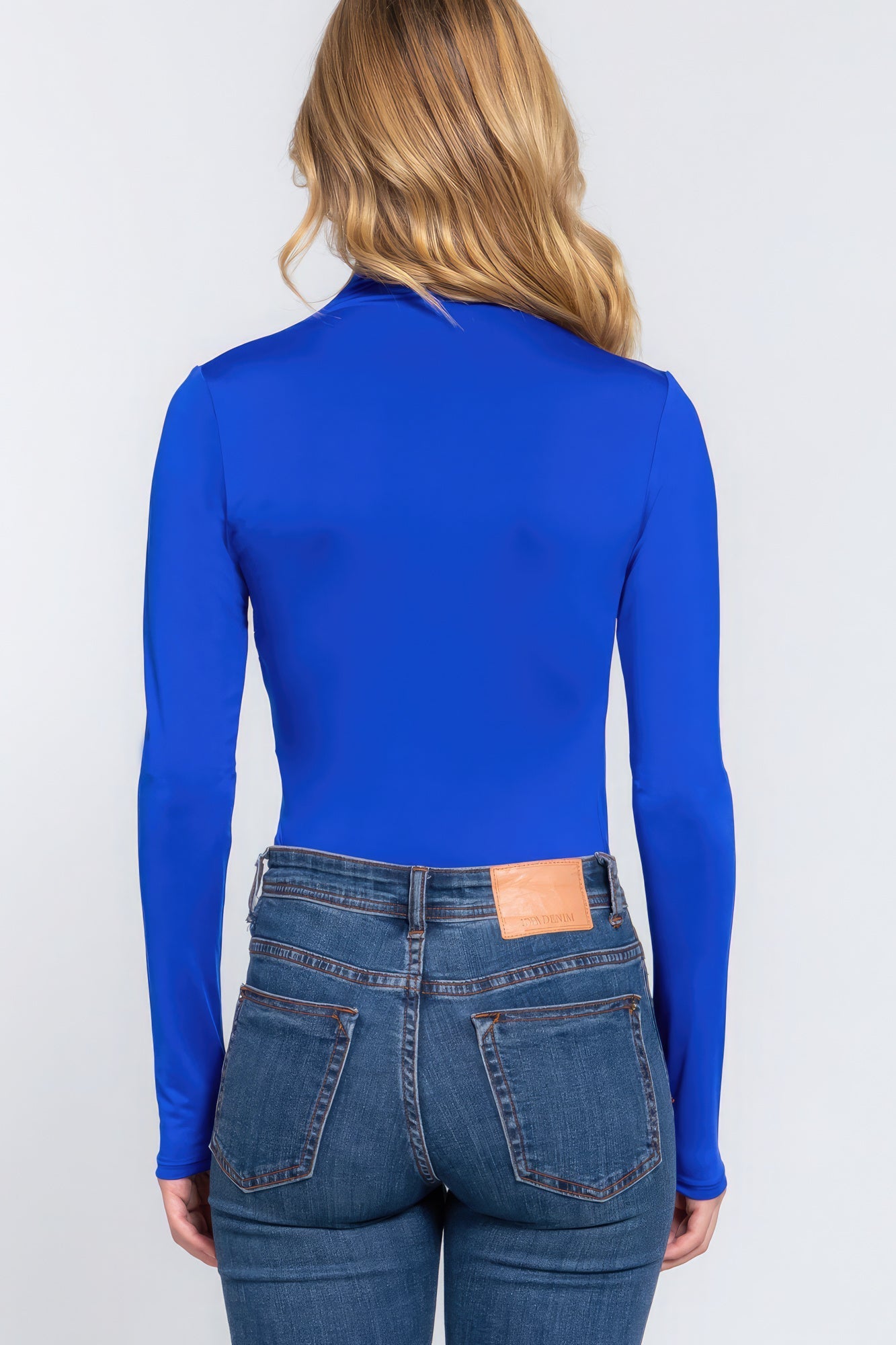 Long Sleeve High Neck Shirring Detail Ity Knit Bodysuit - Premium  from ZLA - Just $12! Shop now at ZLA