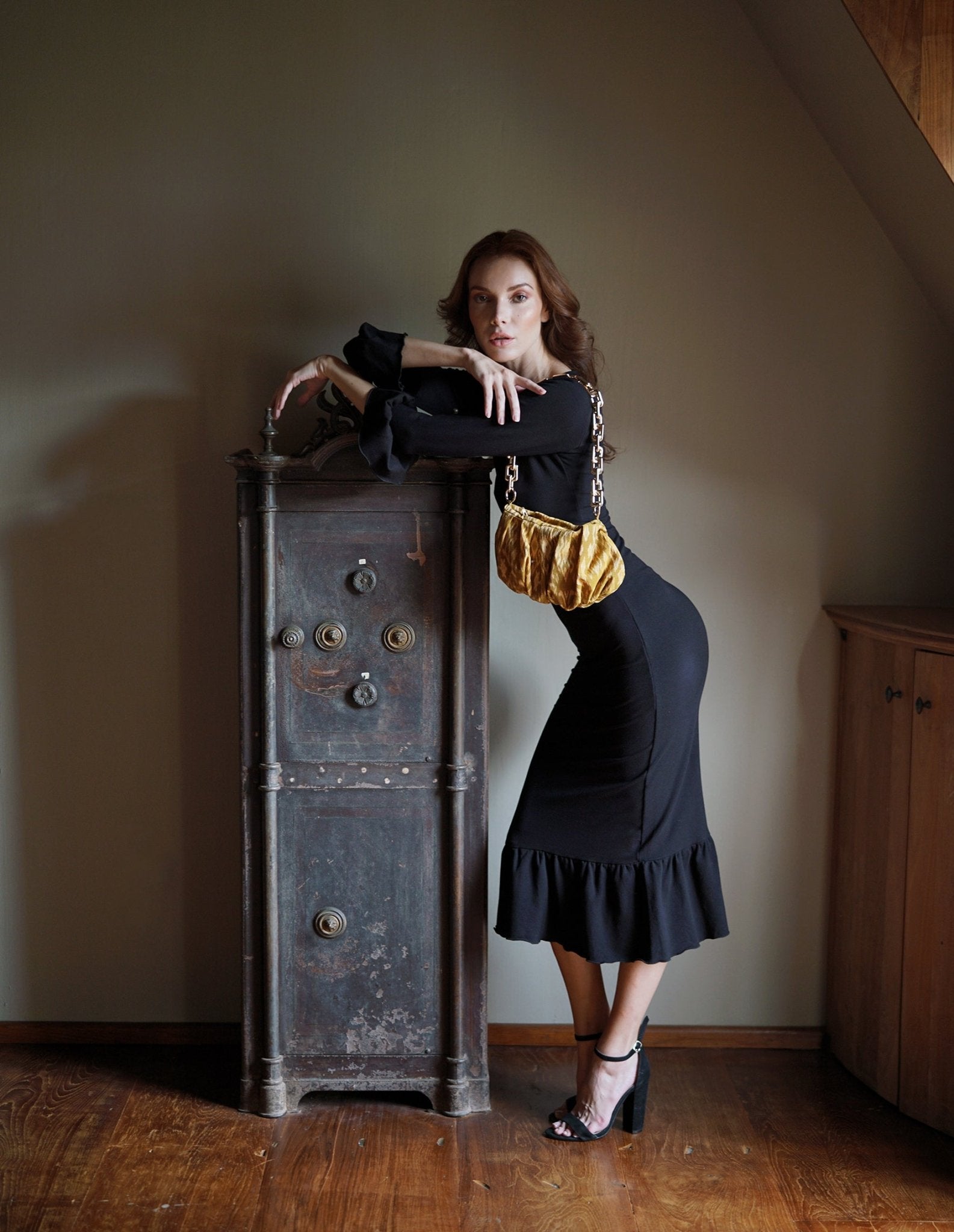 MARJORIE Bamboo Ruffle Dress, in Black - Premium  from BrunnaCo - Just $132! Shop now at ZLA