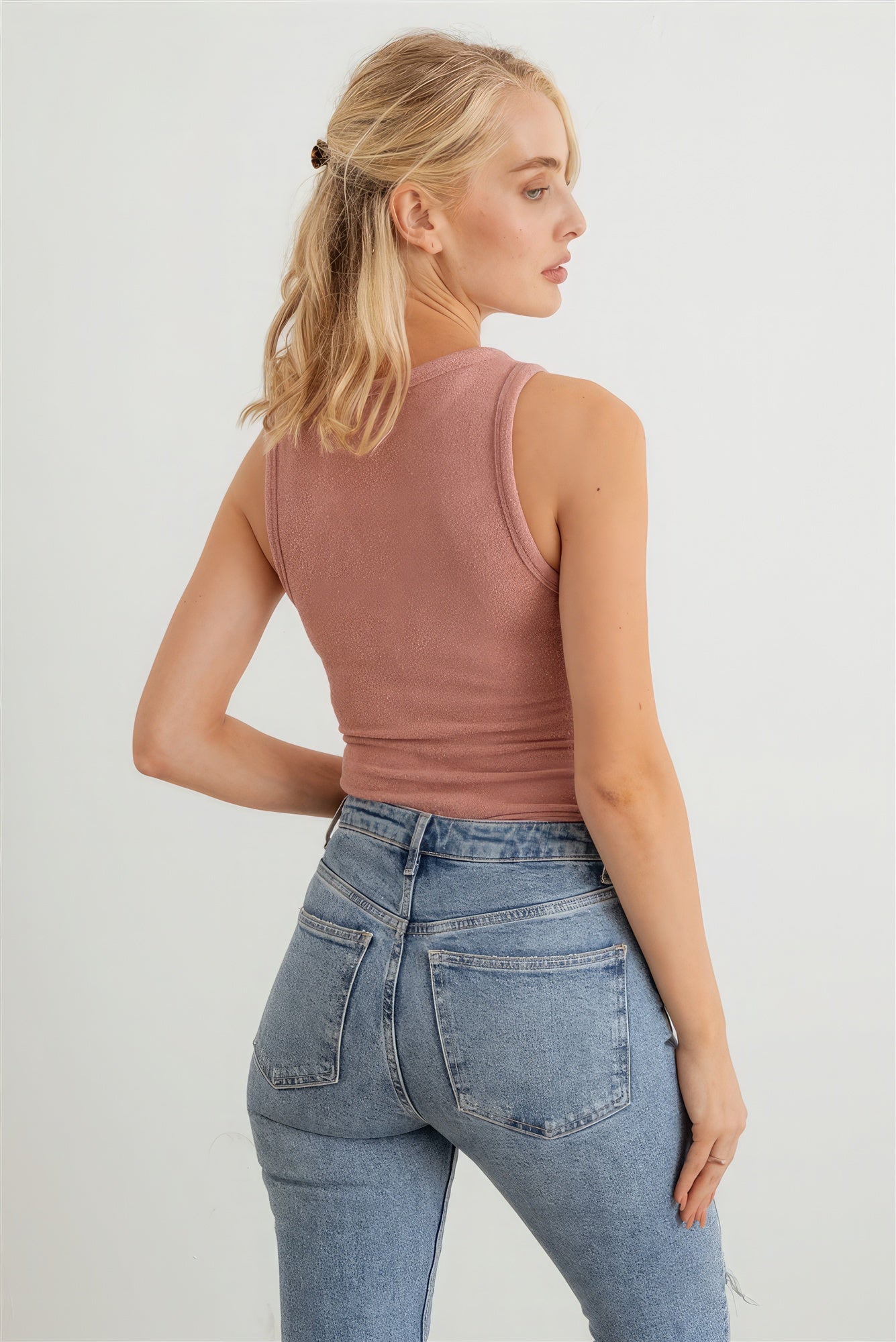 Mauve Knit Sleeveless Bodysuit - Premium  from ZLA - Just $20! Shop now at ZLA