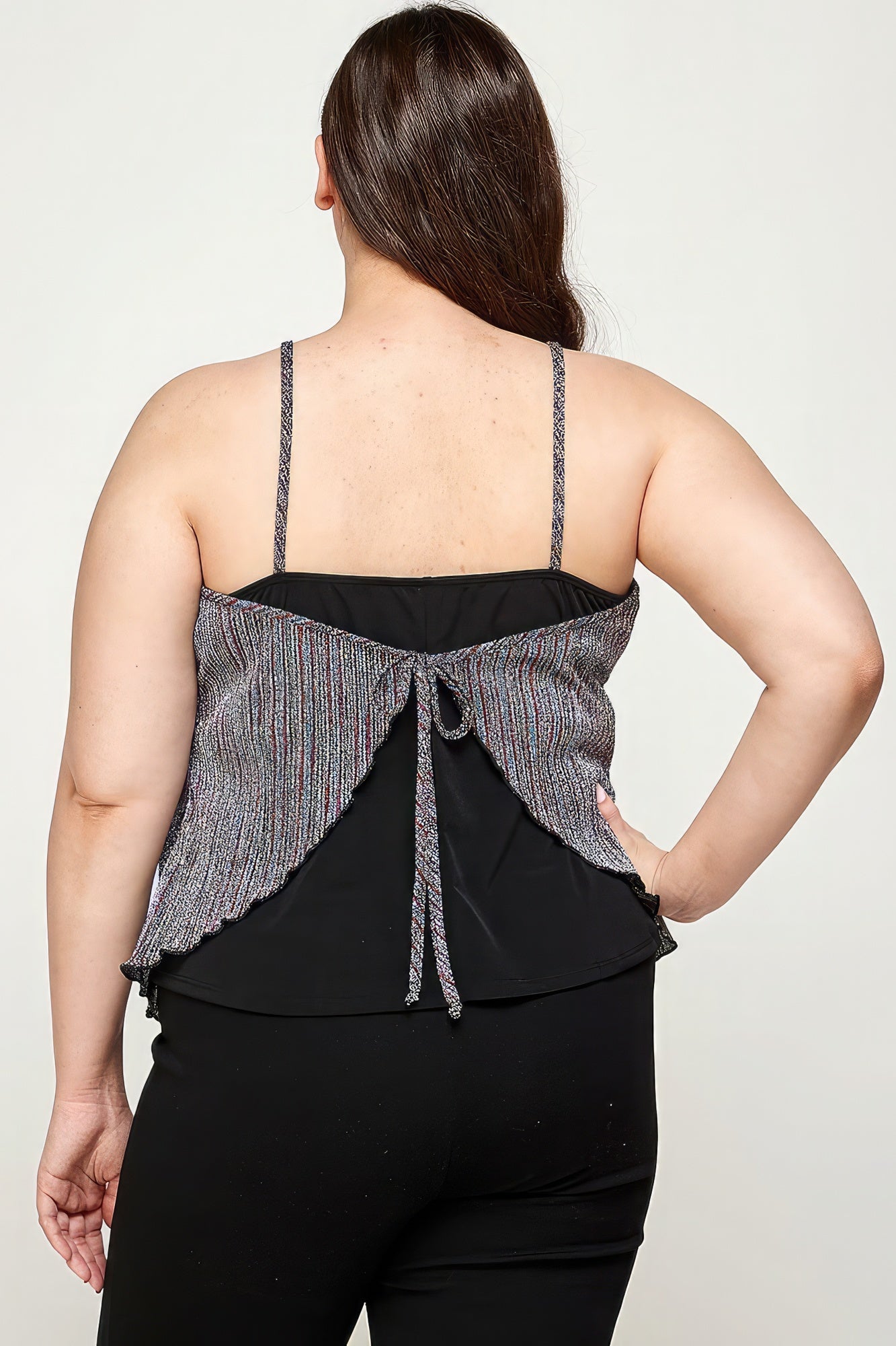 Metallic Stripe Handkerchief Plus Size Top - Premium  from ZLA - Just $31! Shop now at ZLA