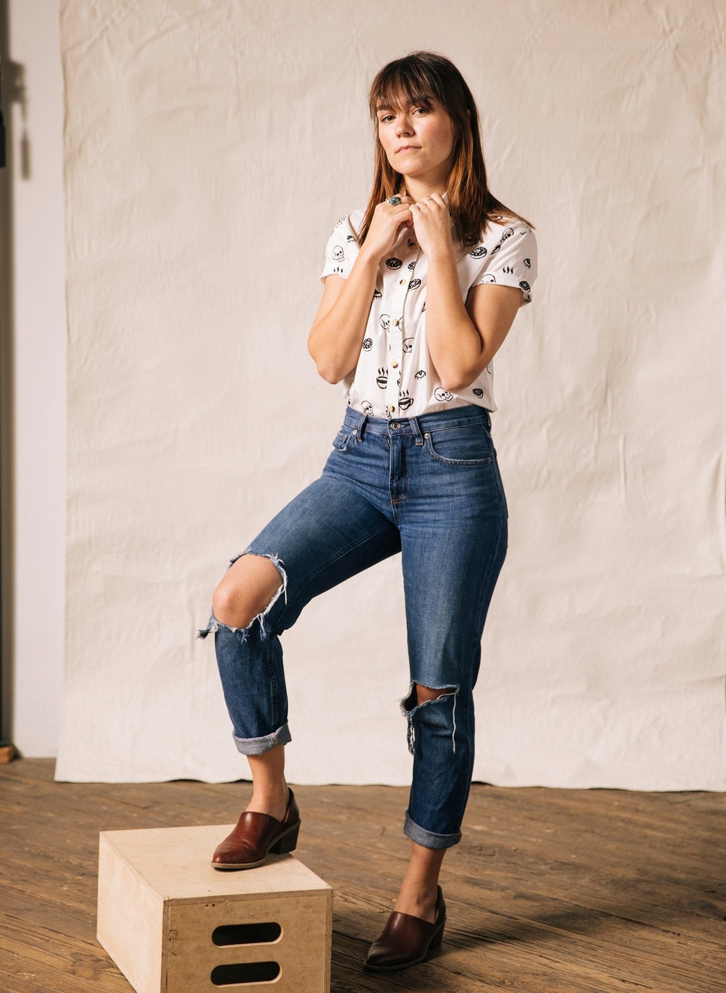 Morning Glory Women's Button-Up Top - Premium  from Pyknic - Just $48! Shop now at ZLA