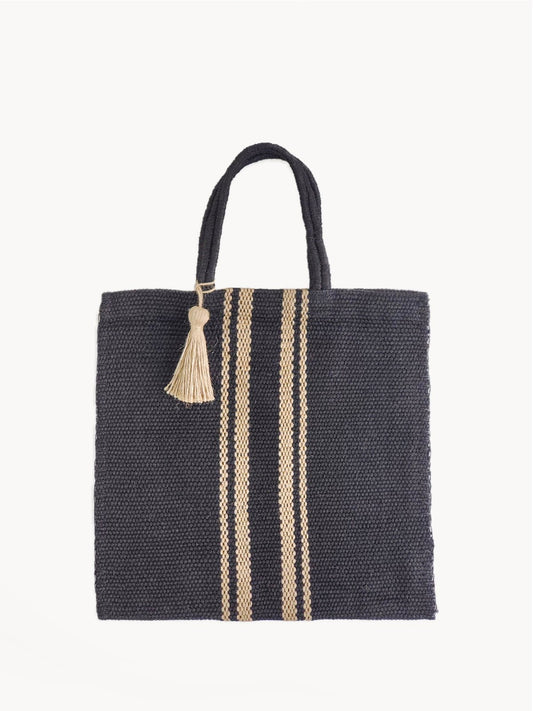 Naya Jute Tote Bag - Black - Premium  from KORISSA - Just $82! Shop now at ZLA