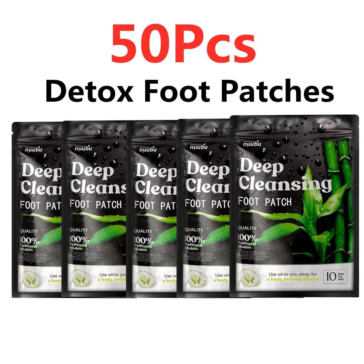 Nuubu Original Detox Fußpflaster | Vitalpflaster für die Füße – Fördert Wohlbefinden & verbessert Körpergefühl – Mit natürlichen Inhaltsstoffen - Premium  from ZLA - Just $6.38! Shop now at ZLA