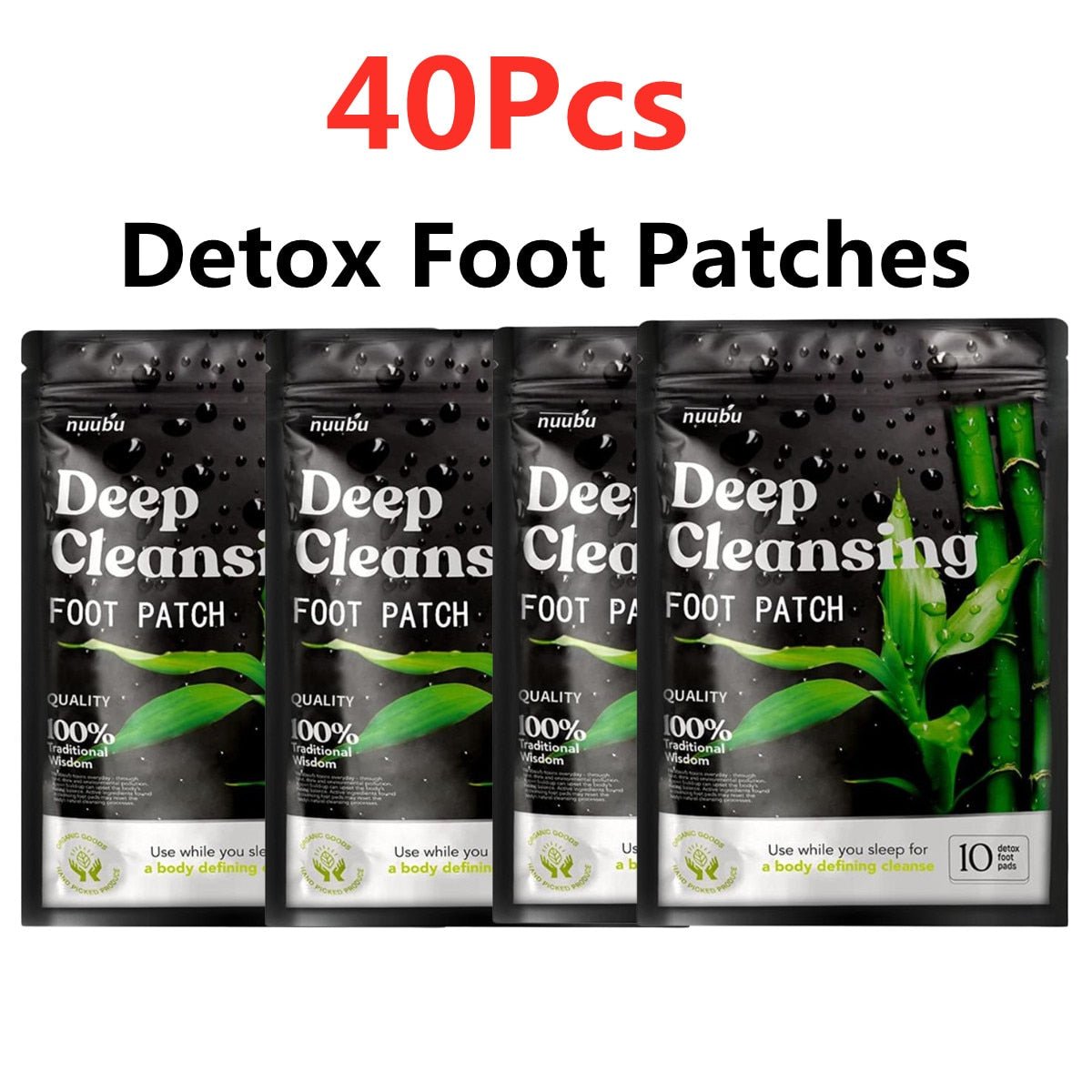 Nuubu Original Detox Fußpflaster | Vitalpflaster für die Füße – Fördert Wohlbefinden & verbessert Körpergefühl – Mit natürlichen Inhaltsstoffen - Premium  from ZLA - Just $6.38! Shop now at ZLA