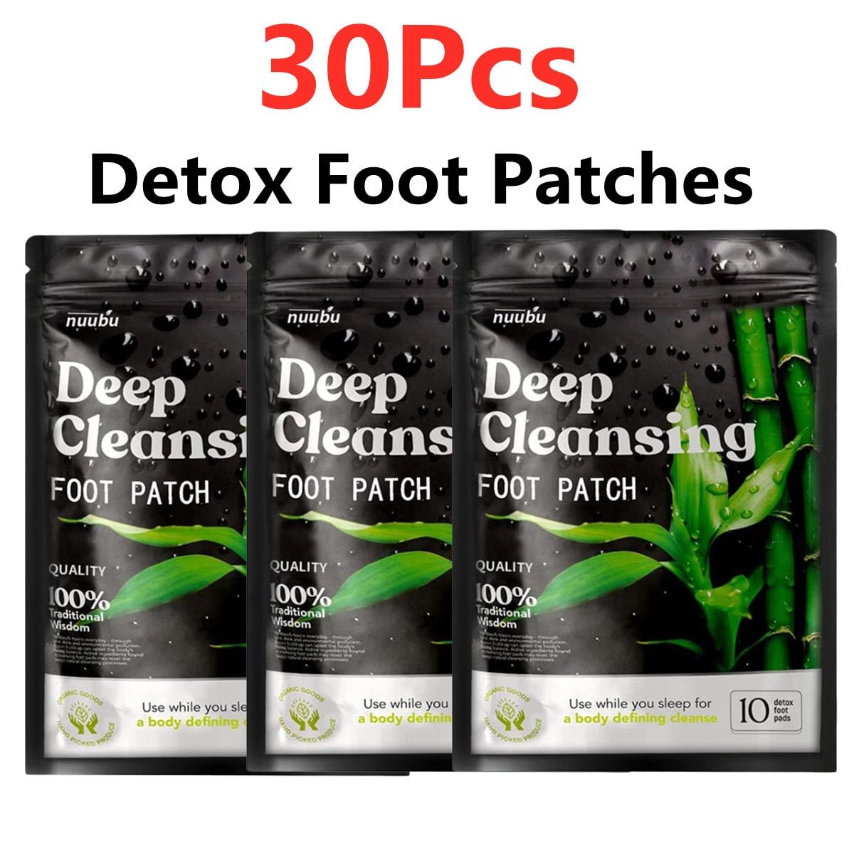 Nuubu Original Detox Fußpflaster | Vitalpflaster für die Füße – Fördert Wohlbefinden & verbessert Körpergefühl – Mit natürlichen Inhaltsstoffen - Premium  from ZLA - Just $6.38! Shop now at ZLA
