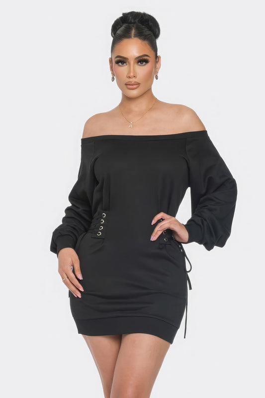 Off Shoulder Mini Dress - Premium  from ZLA - Just $49! Shop now at ZLA