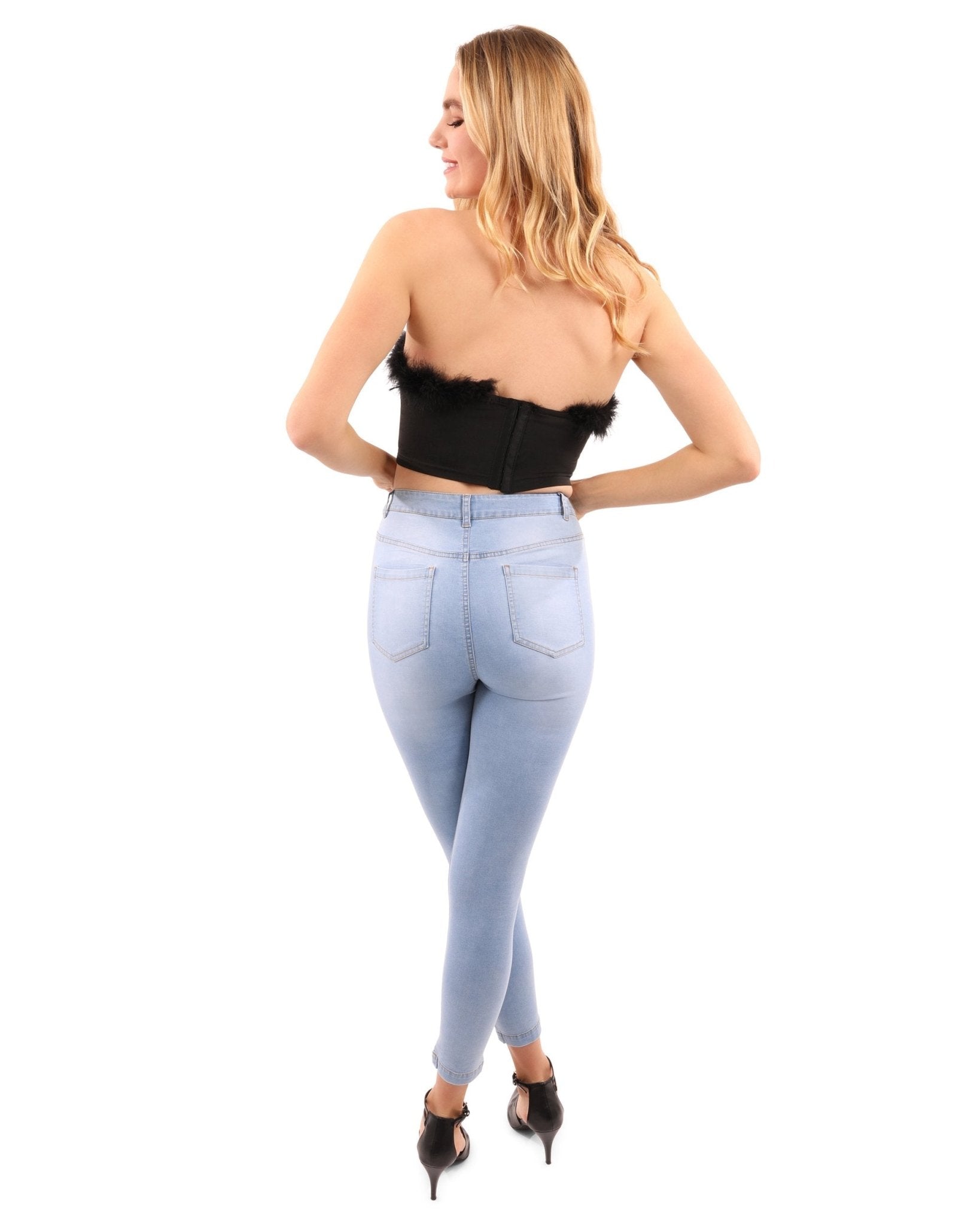 Pamela Fur Detail Crop Top - Premium  from Savoy Active - Just $18.95! Shop now at ZLA