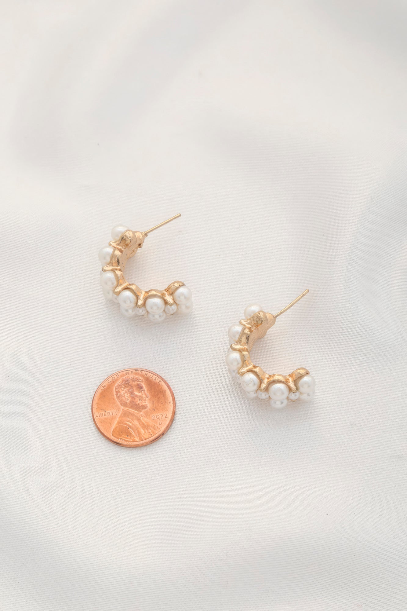 Pearl Bead Open Circle Earring - Premium  from ZLA - Just $7.50! Shop now at ZLA