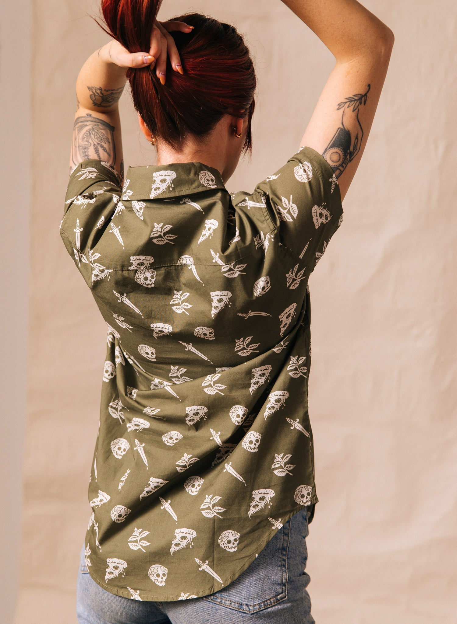 Pizza Slayer Women's Button-Up Top - Premium  from Pyknic - Just $48! Shop now at ZLA