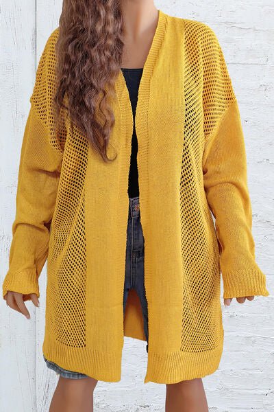 Plus Size Openwork Long Sleeve Open Front Cardigan - Premium  from Trendsi - Just $35! Shop now at ZLA
