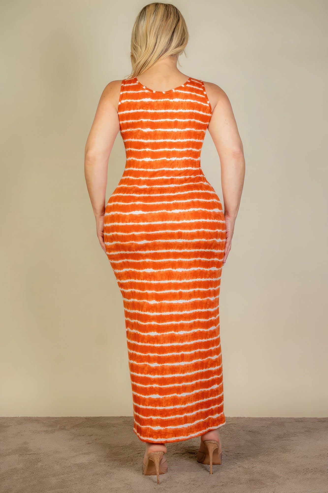 Plus Size Tie Dye Printed Tank Bodycon Maxi Dress - Premium  from ZLA - Just $20.50! Shop now at ZLA