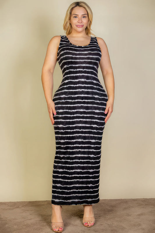 Plus Size Tie Dye Printed Tank Bodycon Maxi Dress - Premium  from ZLA - Just $20.50! Shop now at ZLA