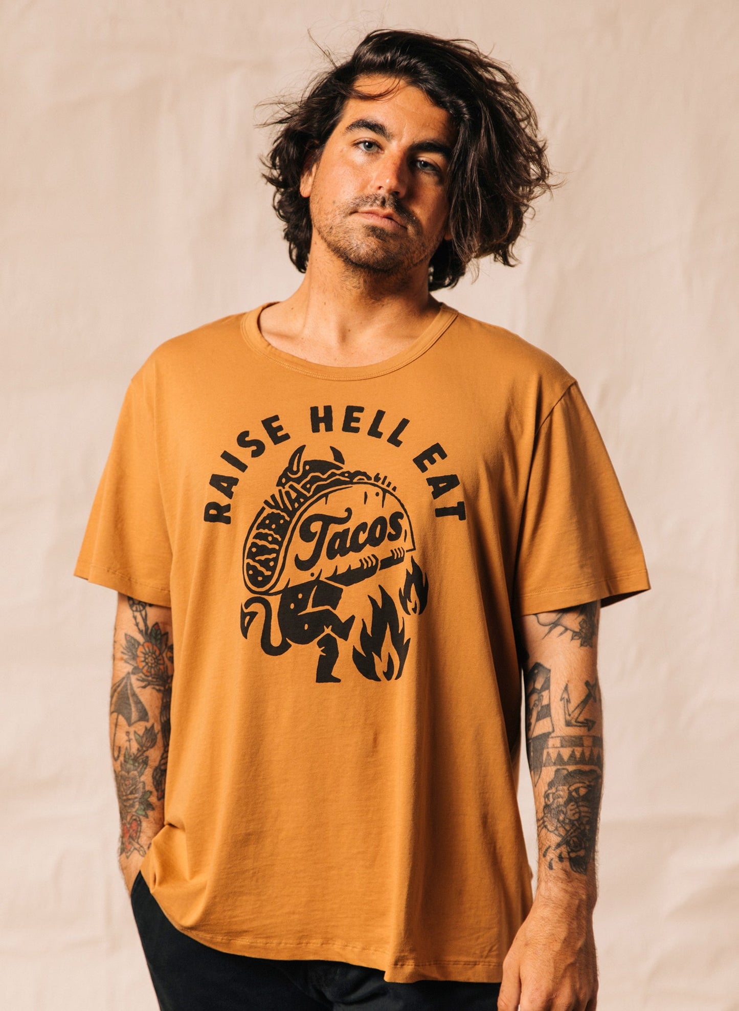 Raise Hell Eat Tacos Tee - Premium  from Pyknic - Just $32! Shop now at ZLA