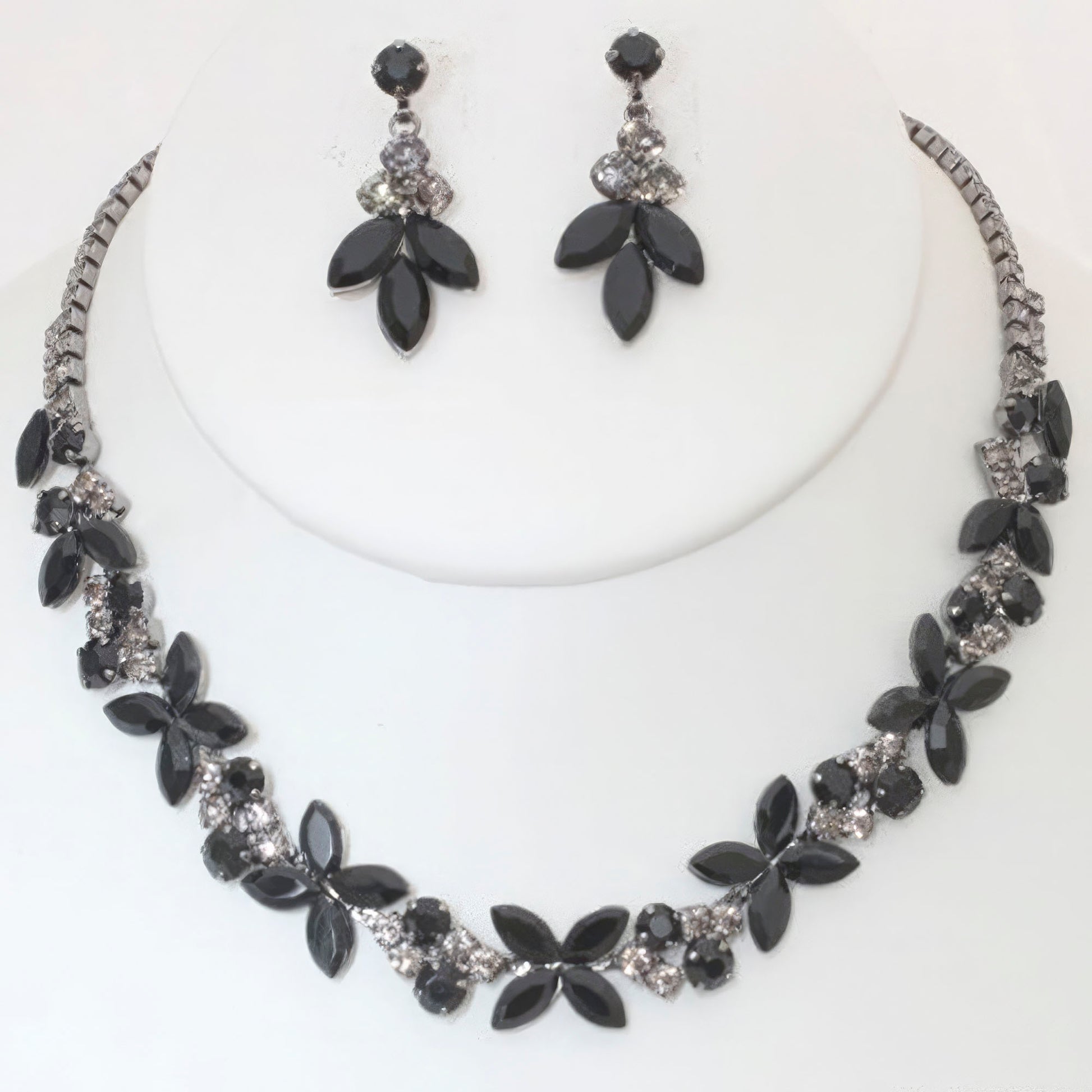 Rhinestone Crystal Necklace And Earring Set - Premium  from ZLA - Just $16! Shop now at ZLA