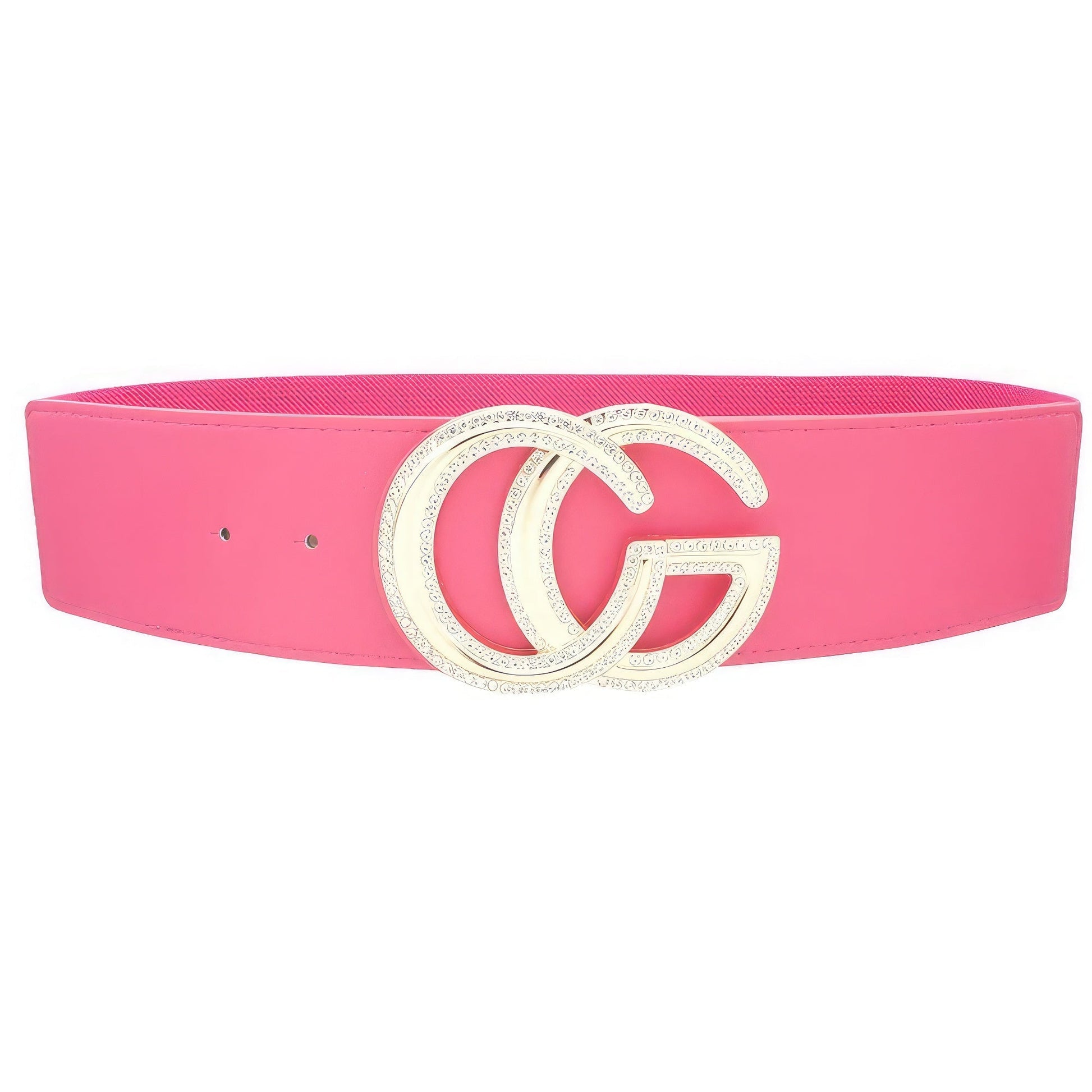 Rhinestone Outlined Cg Buckle Elastic Belt - Premium  from ZLA - Just $17! Shop now at ZLA