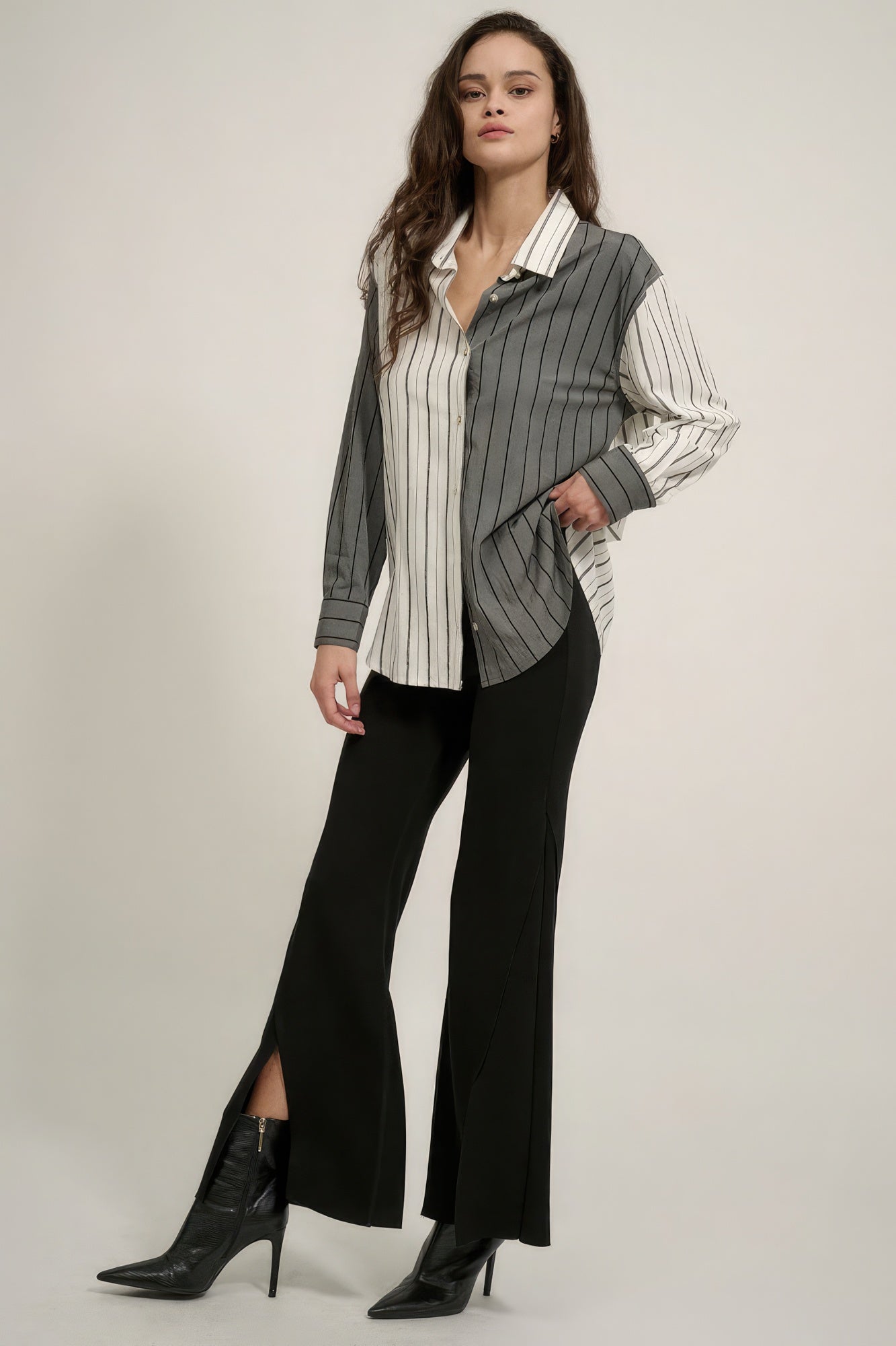 Solid Raw Edge Expose Seam Flare Pants - Premium  from ZLA - Just $73! Shop now at ZLA