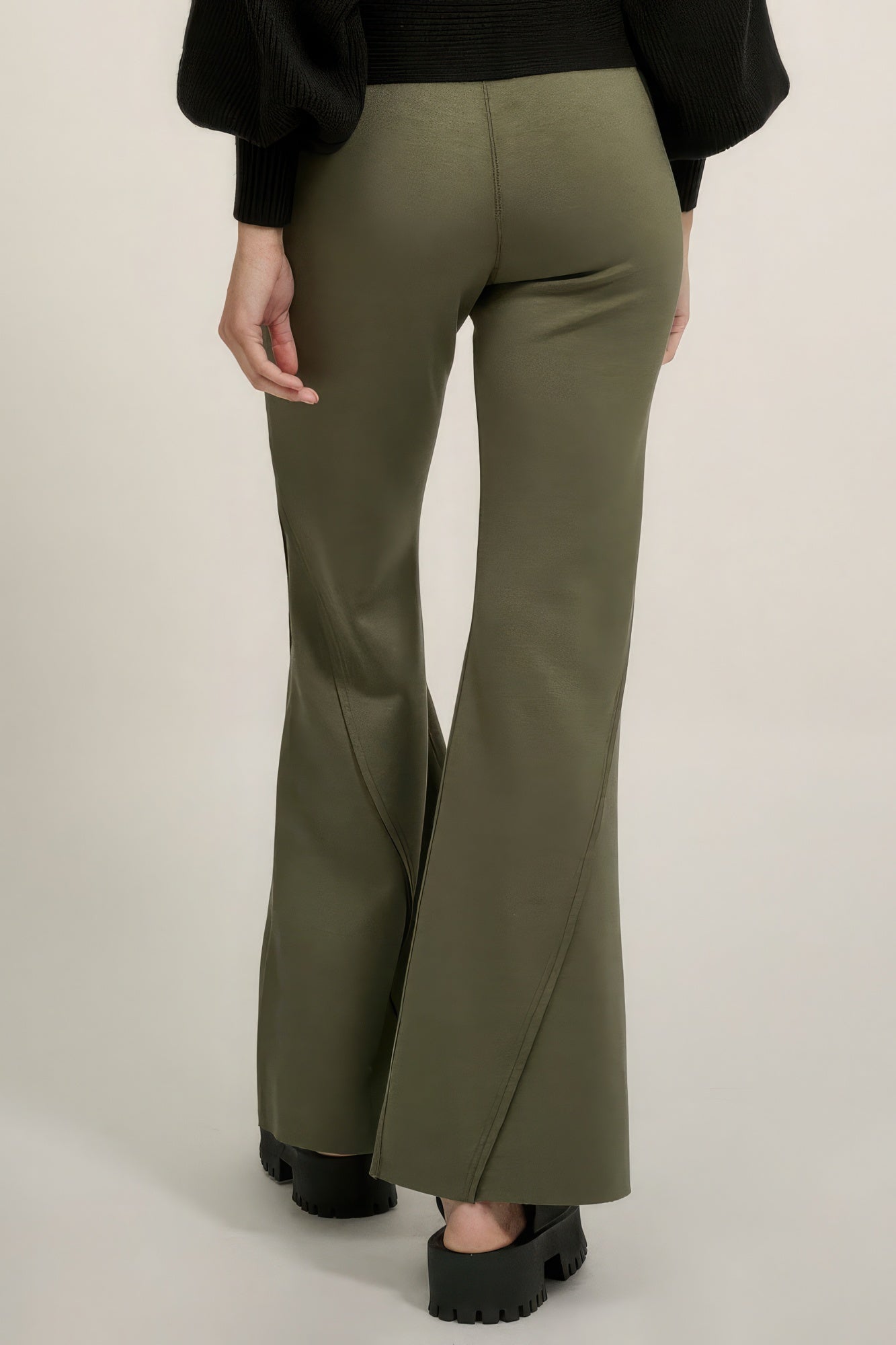 Solid Raw Edge Expose Seam Flare Pants - Premium  from ZLA - Just $75! Shop now at ZLA
