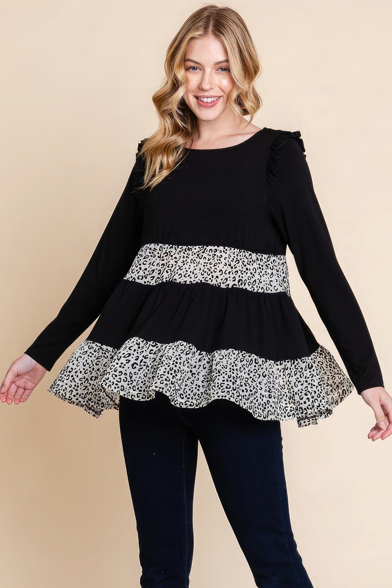 Solid Tiered Fashion Top - Premium  from ZLA - Just $44! Shop now at ZLA