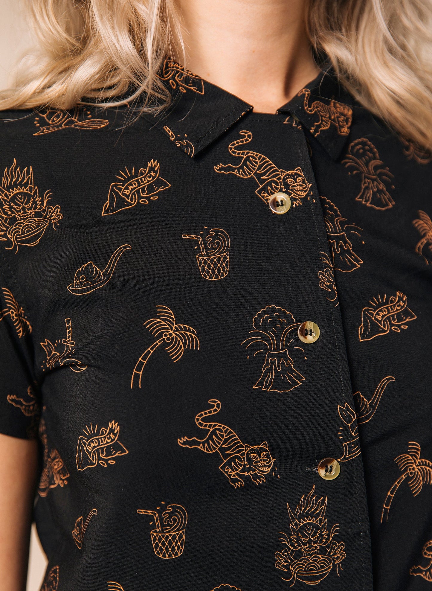 Spicy Noods Women's Button-Up Top - Premium  from Pyknic - Just $48! Shop now at ZLA