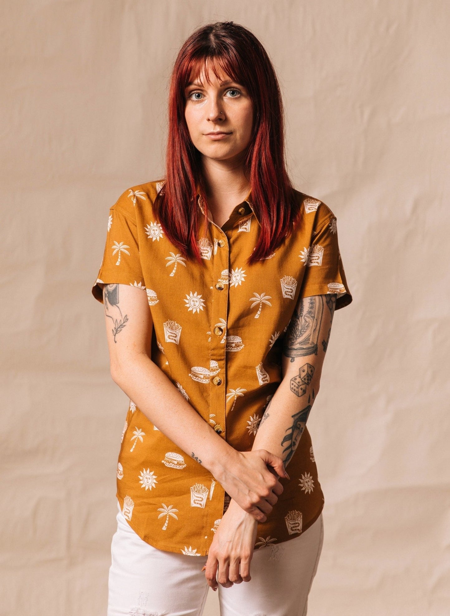 Take It Greasy Women's Button-Up Top - Premium  from Pyknic - Just $48! Shop now at ZLA