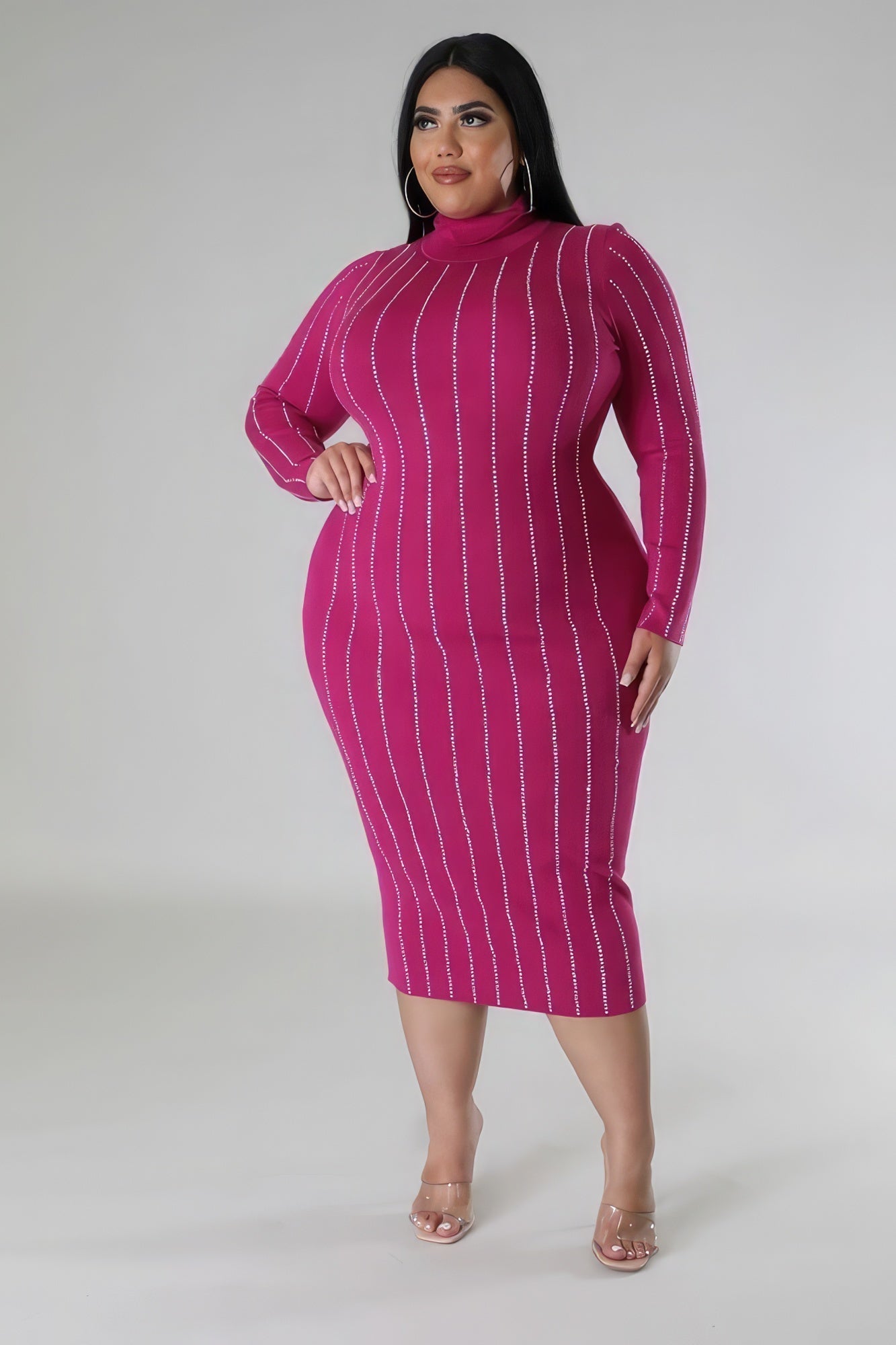 Turtle Neck Stretch Dress - Premium  from ZLA - Just $83.50! Shop now at ZLA