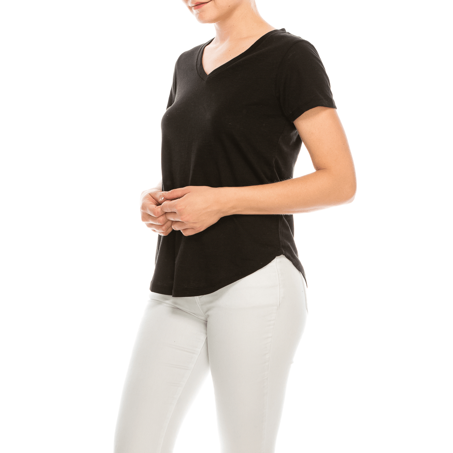 Urban Diction 4 Pack Women's Comfort Solid V Neck Short Sleeve T Shirts - Premium  from Wonderful And Young - Just $30.99! Shop now at ZLA