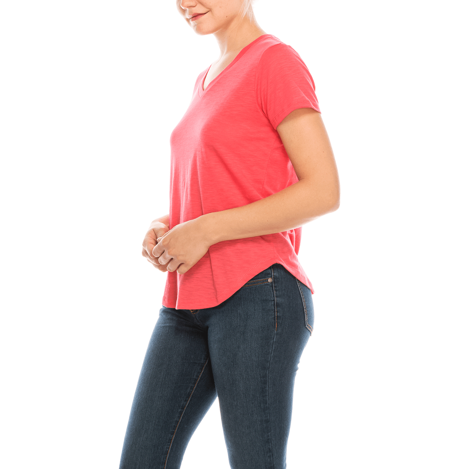 Urban Diction 4 Pack Women's Comfort Solid V Neck Short Sleeve T Shirts - Premium  from Wonderful And Young - Just $30.99! Shop now at ZLA
