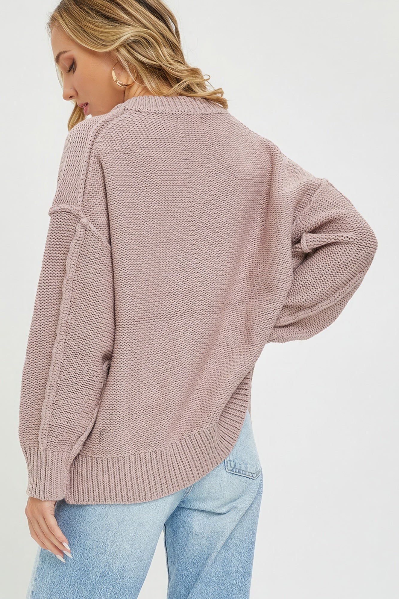 V Neck Oversized Sweater - Premium  from ZLA - Just $72! Shop now at ZLA