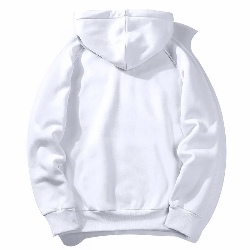 Warm Fleece Hoodies Men Sweatshirts 2021 New Spring Autumn Solid White Color Hip Hop Streetwear Hoody Man's Clothing EU SZIE XXL - Premium  from ZLA - Just $13.98! Shop now at ZLA
