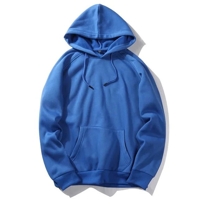 Warm Fleece Hoodies Men Sweatshirts 2021 New Spring Autumn Solid White Color Hip Hop Streetwear Hoody Man's Clothing EU SZIE XXL - Premium  from ZLA - Just $13.98! Shop now at ZLA