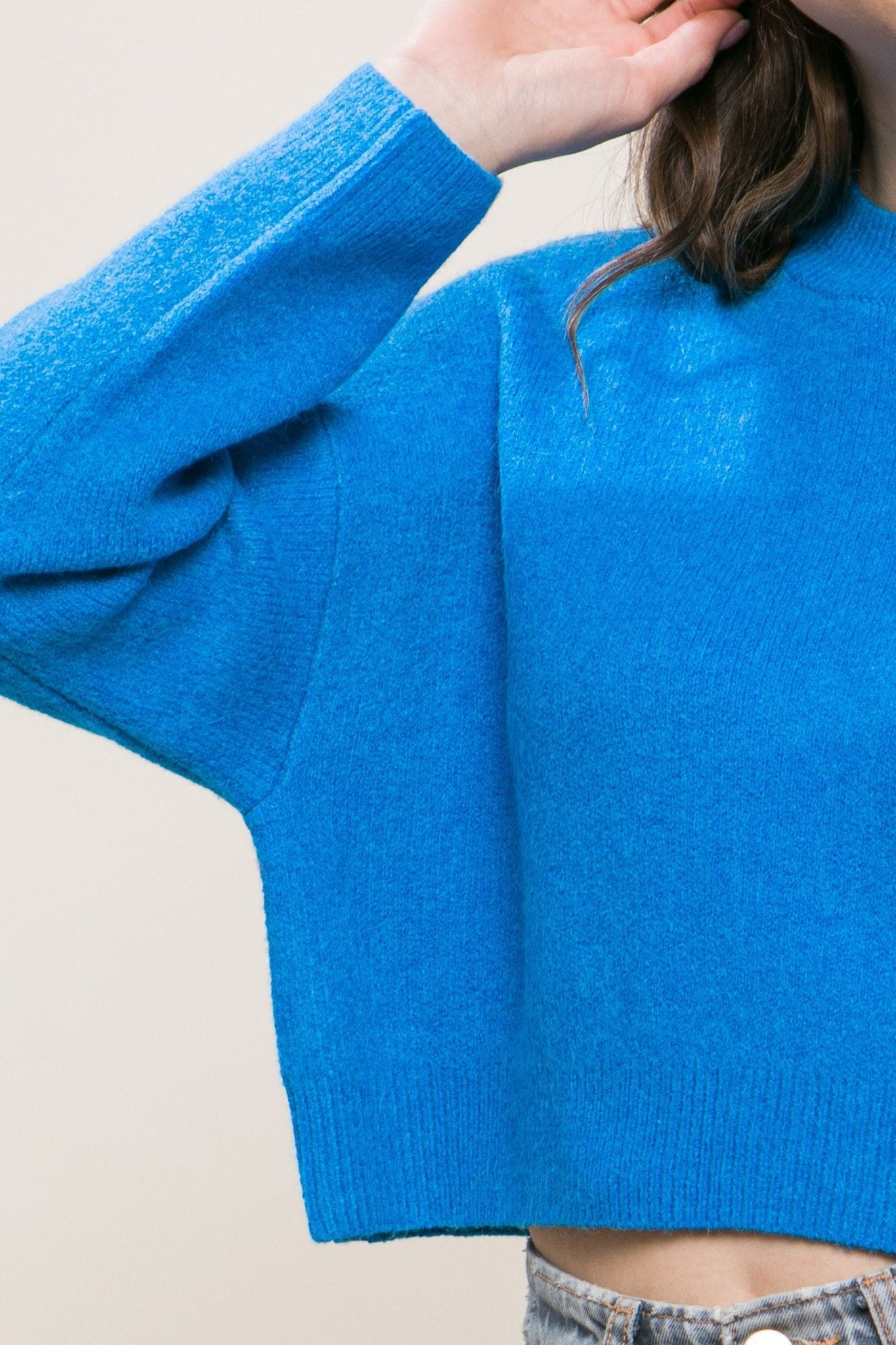 Wool Blend Cropped Sweater Top - Premium  from ZLA - Just $27.50! Shop now at ZLA