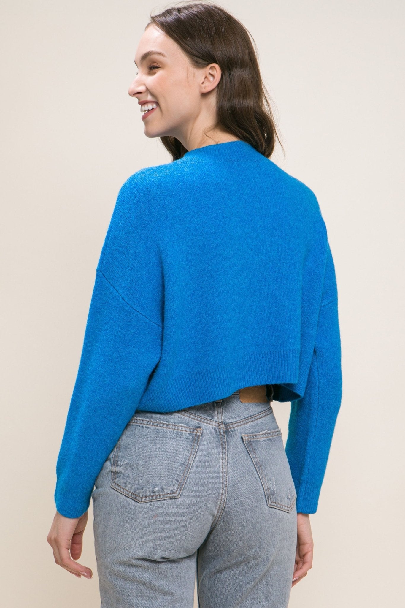 Wool Blend Cropped Sweater Top - Premium  from ZLA - Just $27.50! Shop now at ZLA