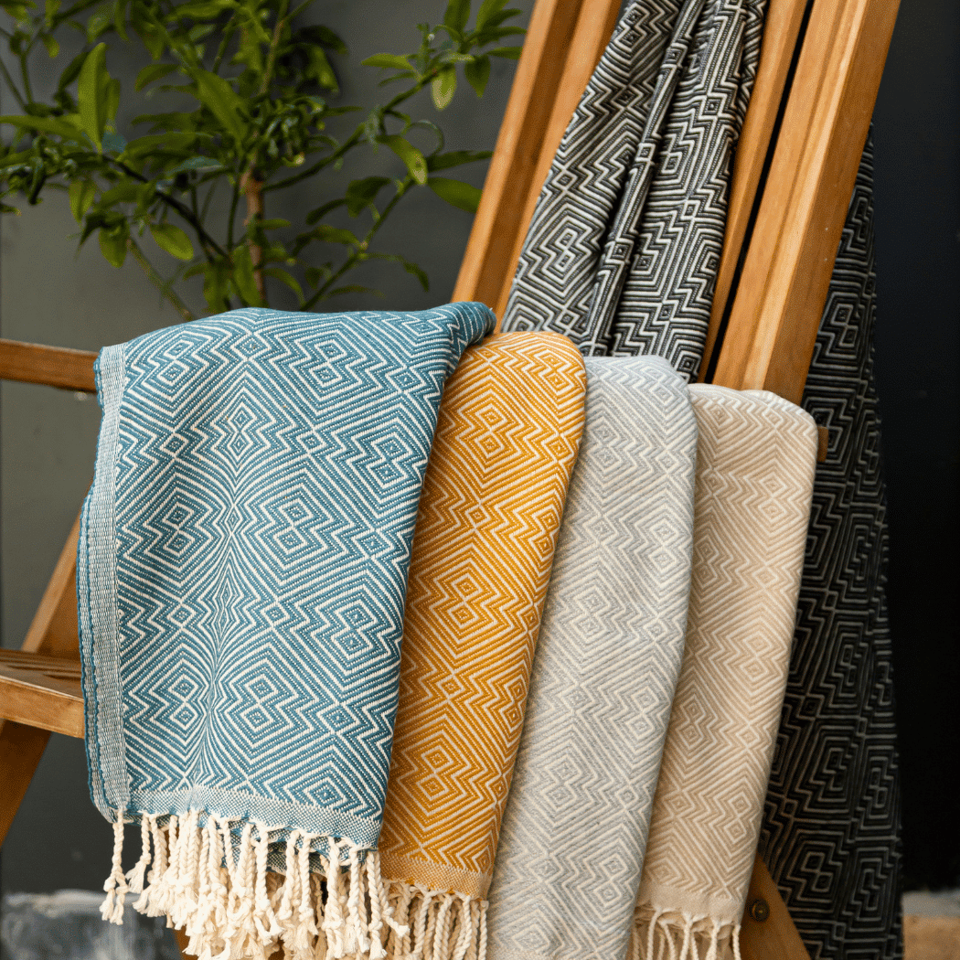 XXL Beach Spa Towel, Cotton Plaid Green 200x250 cm - Premium Bath & Beauty from Harlequin Juniper - Just $38.43! Shop now at ZLA